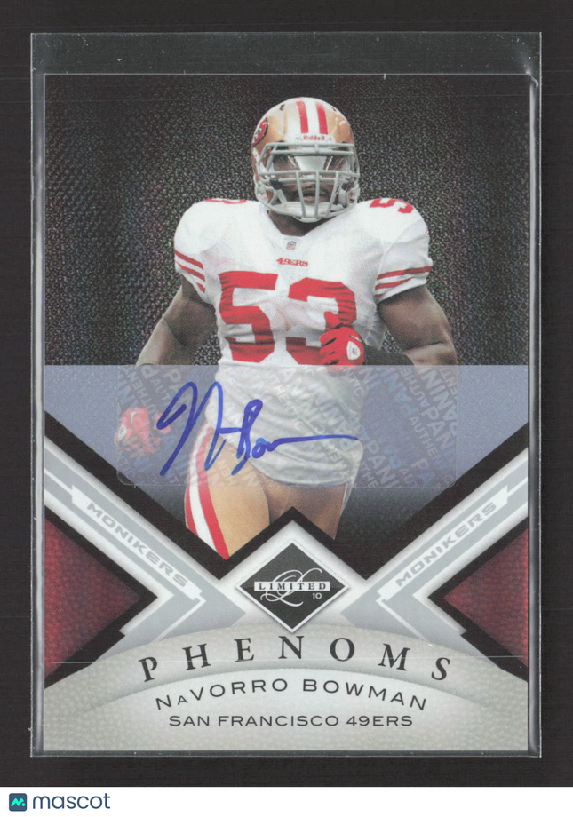 2010 Panini Limited Monikers Phenoms NaVorro Bowman #187 Auto /199
