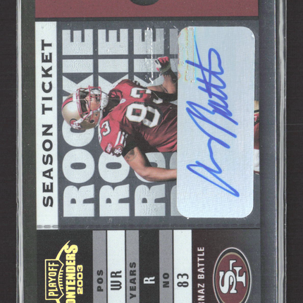 2003 Playoff Contenders Rookie Ticket Arnaz Battle #182 Auto /989