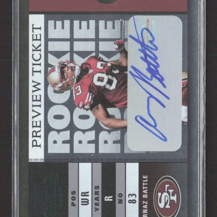 2003 Playoff Contenders Preview Ticket Arnaz Battle #182 Auto /10