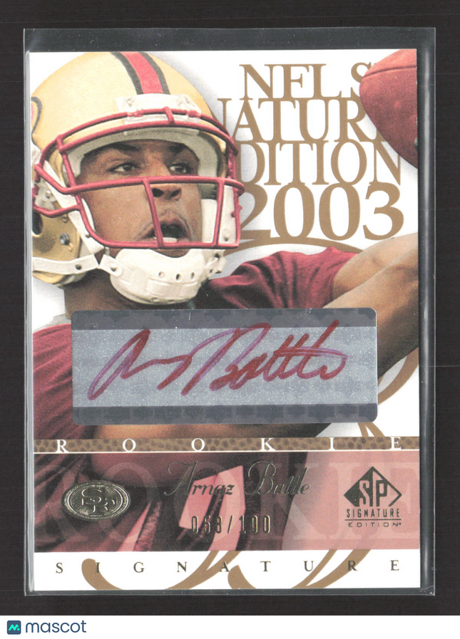 2003 Upper Deck SP Signature Edition Arnaz Battle #AR 068/100 Auto