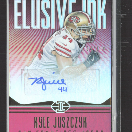 2017 Panini Illusions Elusive Ink Kyle Juszczyk #EI-KJ 004/100 Auto
