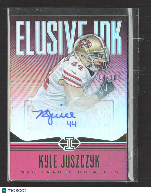 2017 Panini Illusions Elusive Ink Kyle Juszczyk #EI-KJ 004/100 Auto