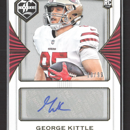 2018 Panini Limited George Kittle #162 RC 10/99 Auto