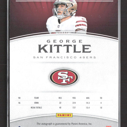 2018 Panini Limited George Kittle #162 RC 10/99 Auto