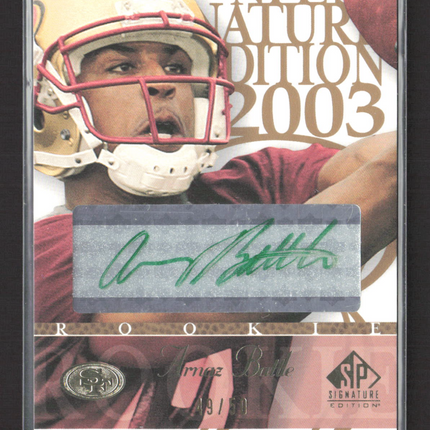 2003 Upper Deck SP Signature Edition Arnaz Battle #AR Auto