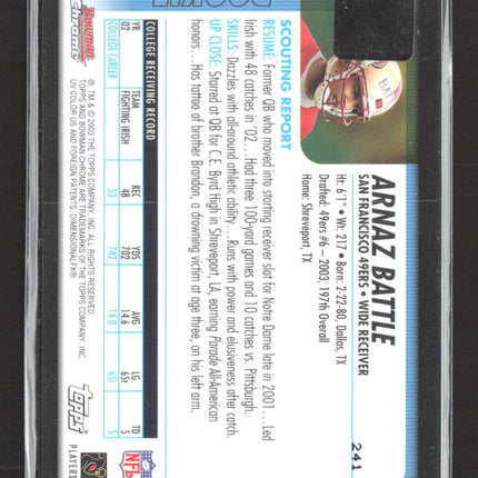 2003 Bowman Chrome Arnaz Battle #241 Auto