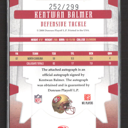 2008 Leaf Limited Phenom Kentwan Balmer #259 Auto