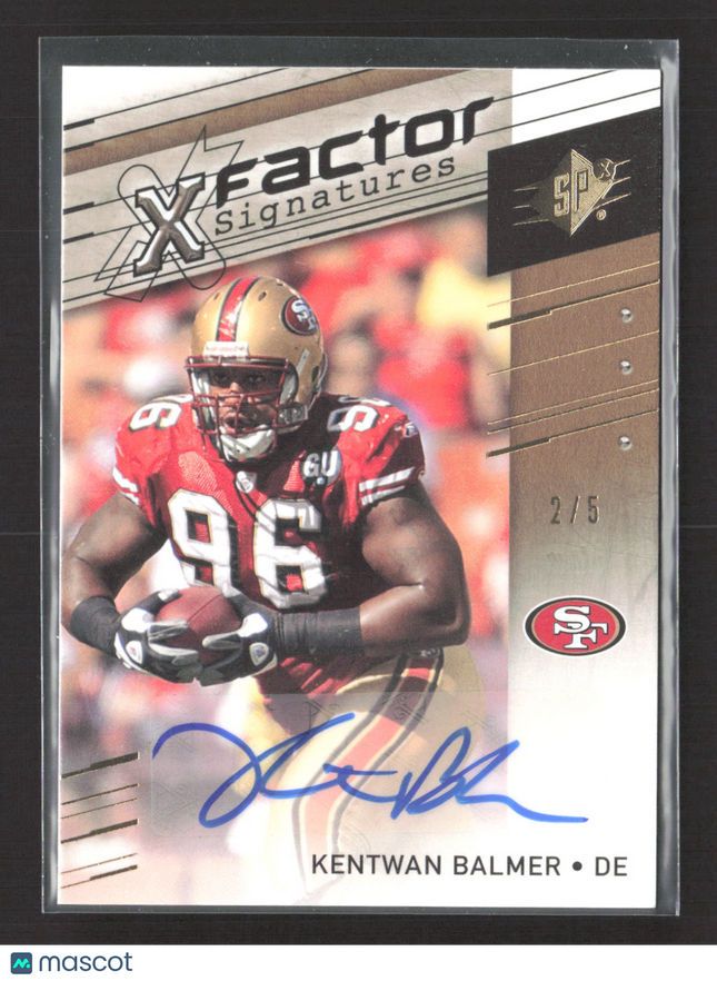 2009 Upper Deck SPx X-Factor Signatures Kentwan Balmer #X-KB 2 / 5 Auto
