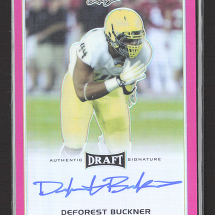 2016 Leaf Draft DeForest Buckner #BA-DFB Pink 14/20 Auto