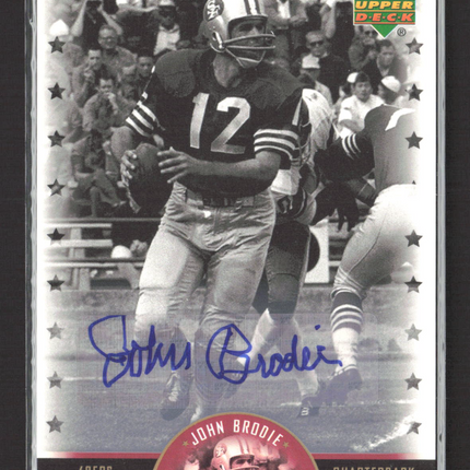 2005 Upper Deck NFL Legends Legendary Signatures John Brodie #LS-JB Auto