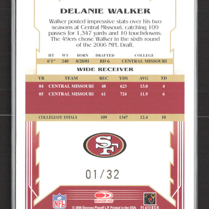 2006 Score Select Artist's Proof Delanie Walker #426 1/32