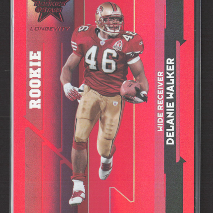 2006 Donruss Leaf Certified Materials Longevity Delanie Walker #231 Red 173/199