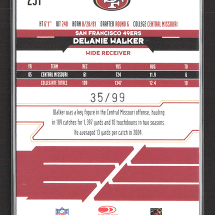 2006 Leaf Rookies & Stars Longevity Delanie Walker #231 /99
