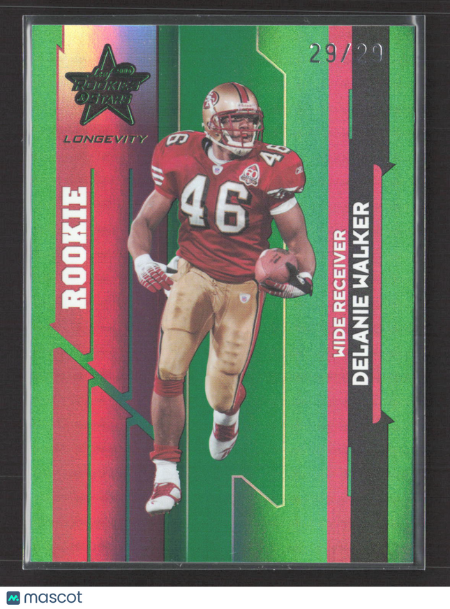 2006 Donruss Leaf Rookies & Stars Longevity Delanie Walker #231 Green /29