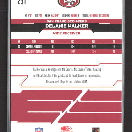 2006 Donruss Leaf Rookies & Stars Longevity Delanie Walker #231 Green /29