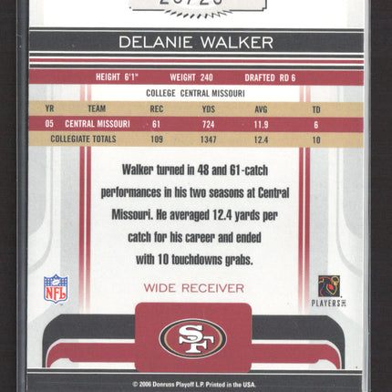 2006 Donruss Gridiron Gear Delanie Walker #134 23/25