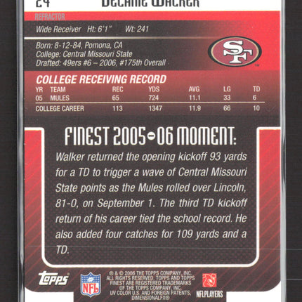 2006 Topps Finest Delanie Walker #24 Refractor /399