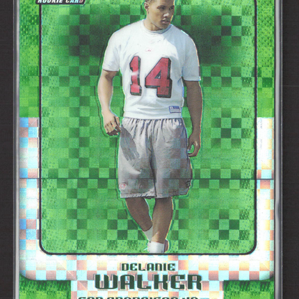 2006 Topps Finest Delanie Walker #24 X-Fractor Green /50
