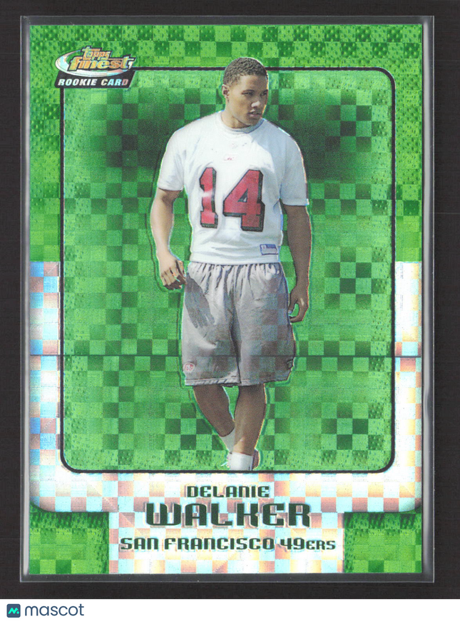 2006 Topps Finest Delanie Walker #24 X-Fractor Green /50
