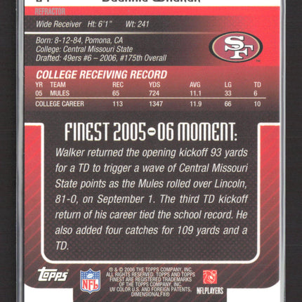 2006 Topps Finest Delanie Walker #24 Refractor Blue /299