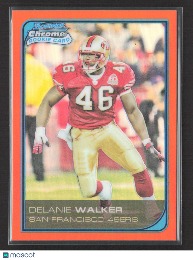 2006 Bowman Chrome Delanie Walker #49 Orange Refractor /25