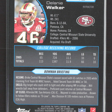 2006 Bowman Chrome Delanie Walker #49 Refractor /500