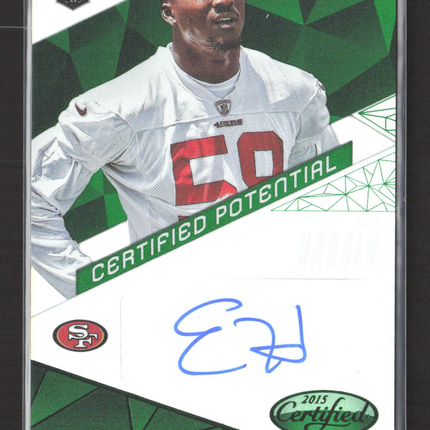 2015 Panini Certified Certified Potential Eli Harold #CP-EH Emerald RC Auto 5/5