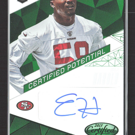 2015 Panini Certified Certified Potential Eli Harold #CP-EH Green RC Auto 4/5