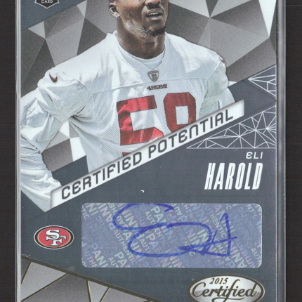 2015 Panini Certified Certified Potential Eli Harold #CP-EH RC Auto /299