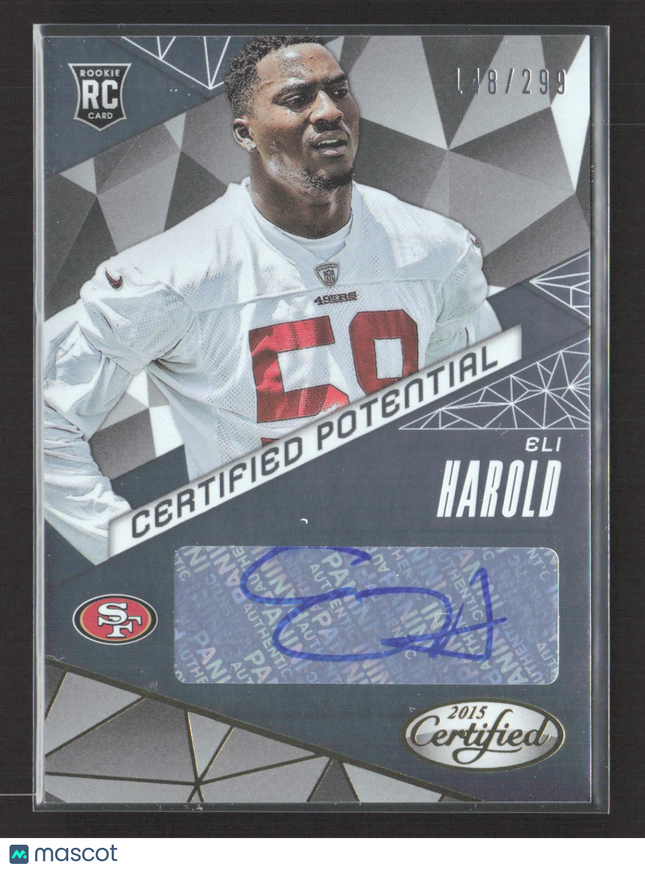2015 Panini Certified Certified Potential Eli Harold #CP-EH RC Auto /299