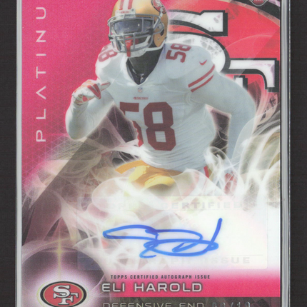 2015 Topps Platinum Eli Harold #AR-EH Pink 09/10 RC Auto