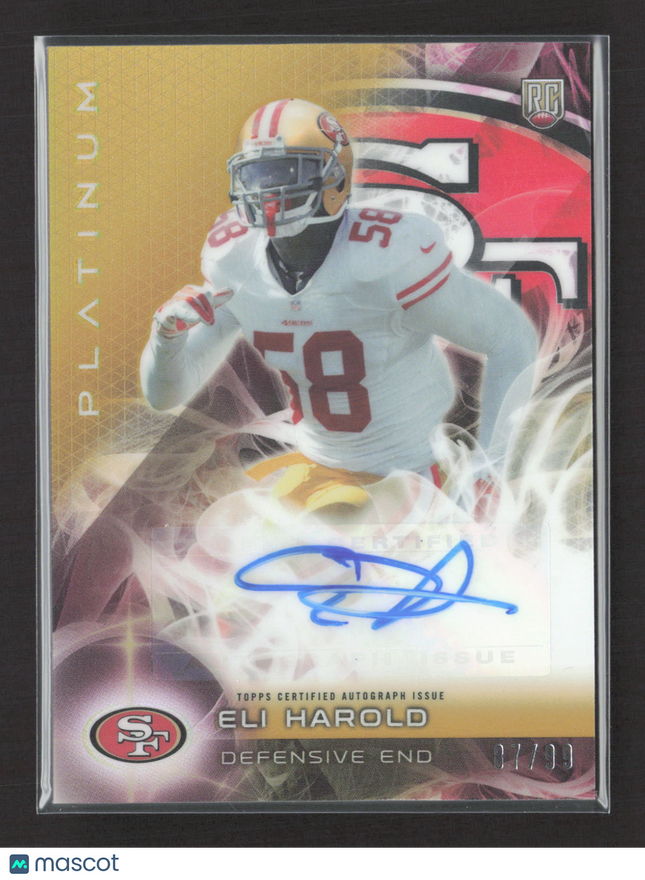 2015 Topps Platinum Eli Harold #AR-EH 07/99 RC Auto