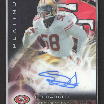 2015 Topps Platinum Eli Harold #AR-EH RC Auto Black /15
