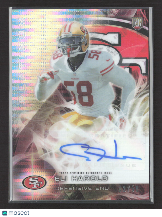 2015 Topps Platinum Eli Harold #AR-EH 12/50 RC Auto Pulsar