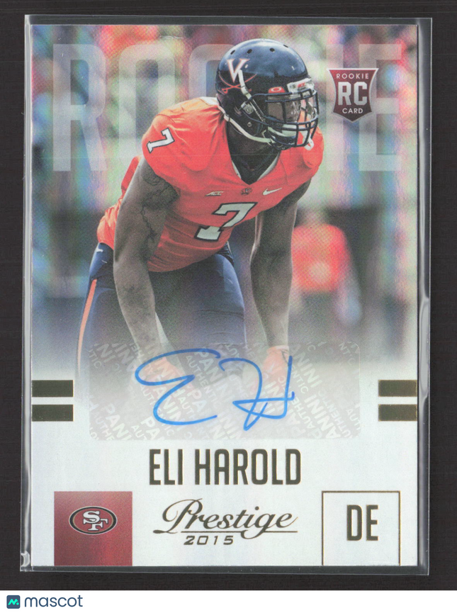 2015 Panini Prestige Eli Harold #237 15/50 Auto Gold