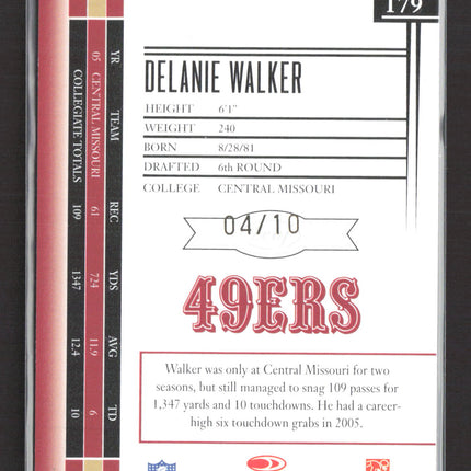 2006 Donruss Playoff Leaf Limited Spotlight Delanie Walker #179 Gold /10