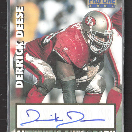 1997 Score Board Pro Line Derrick Deese Authentic Autograph Auto