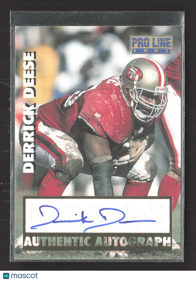 1997 Score Board Pro Line Derrick Deese Authentic Autograph Auto