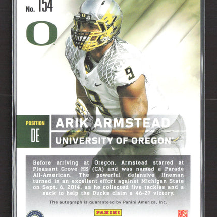 2015 Panini Contenders Draft Picks Arik Armstead #154 RC Auto