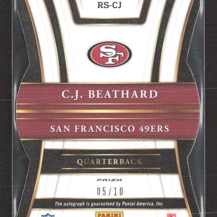 2018 Panini Select Prizm C.J. Beathard #RS-CJ Tie-Dye 05/10 Auto