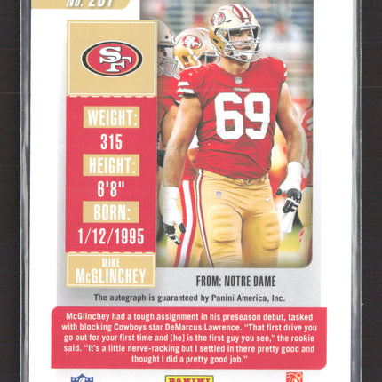 2018 Panini Contenders Football Mike McGlinchey #231 RC Auto