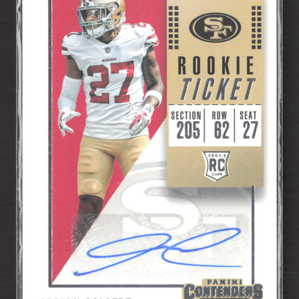 2018 Panini Contenders Football Adrian Colbert #328 RC Auto