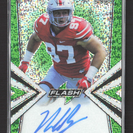 2019 Leaf Flash Nick Bosa #BA-NB1 Green Prism 14/20 Auto