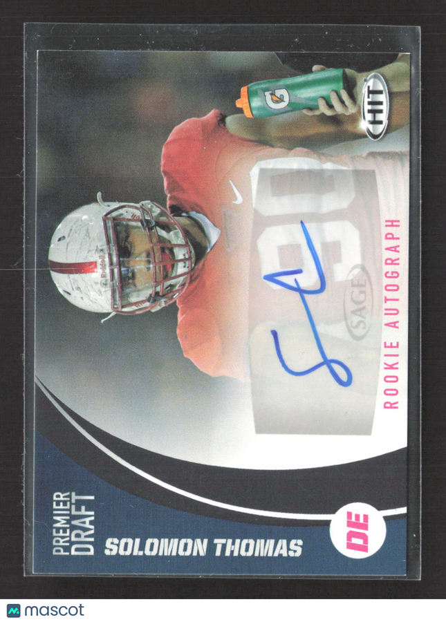 2017 SAGE HIT Premier Draft Solomon Thomas #A24 Auto