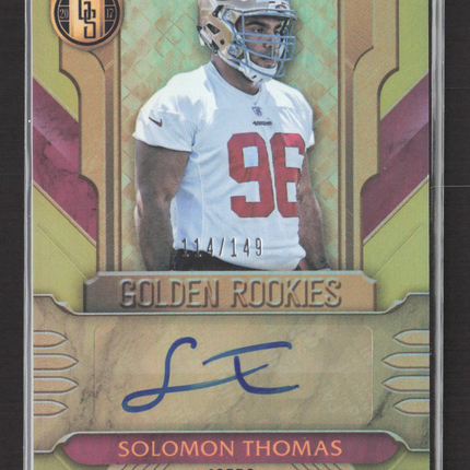 2017 Panini Gold Standard Golden Rookies Solomon Thomas #GR-ST 114/149 Auto