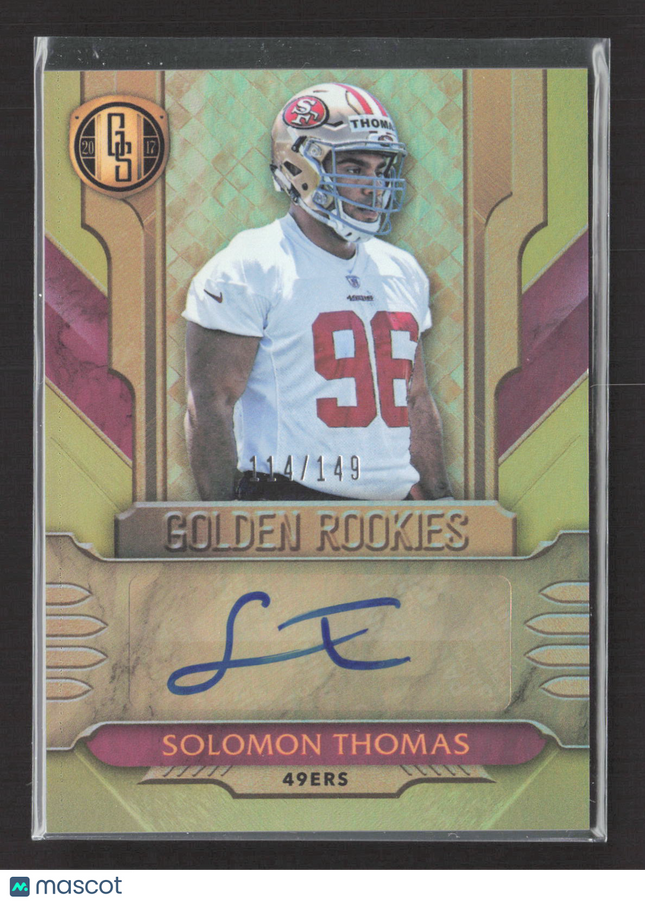 2017 Panini Gold Standard Golden Rookies Solomon Thomas #GR-ST 114/149 Auto