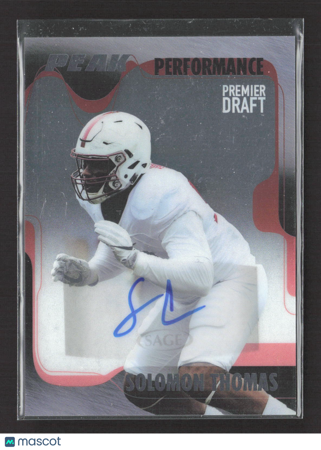 2017 SAGE HIT Peak Performance Premier Draft Solomon Thomas #PK-ST Auto