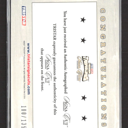 2007 TRISTAR Signa Cuts Hidden Treasures Y.A. Tittle Cut Autograph 100/135 Auto