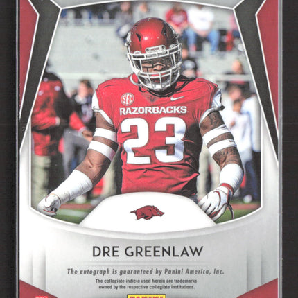 2019 Panini Prizm Draft Picks Dre Greenlaw #221 RC Auto