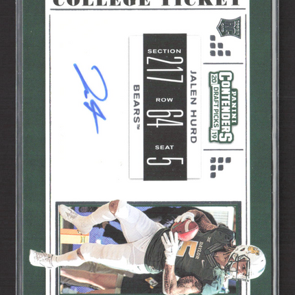2019 Panini Contenders Draft Picks College Ticket Jalen Hurd #171 Auto